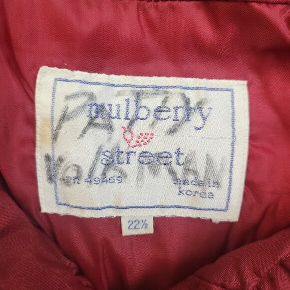 Womens Vintage 80's Extra Large (22.5) Quilted Puffer Parka Coat Full Snap Lined - Picture 9 of 11